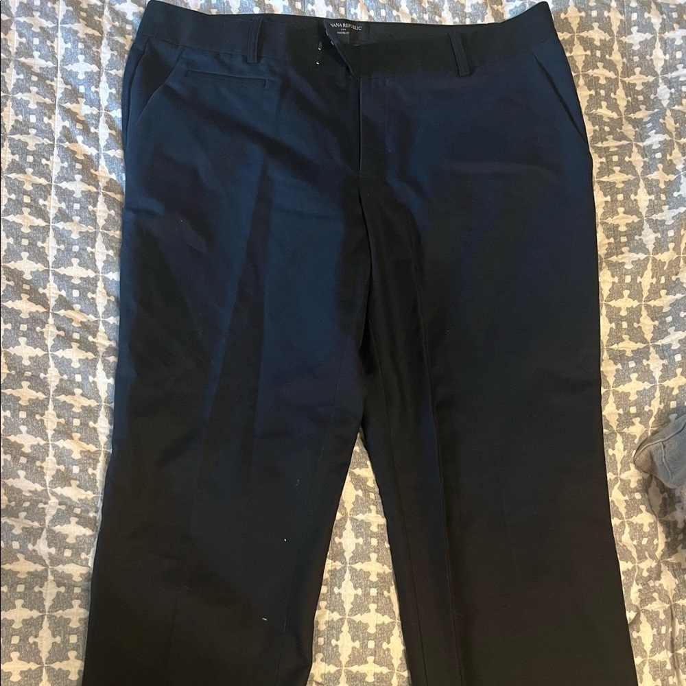 Banana Republic Martin Fit Pants | Navy Blue, Size 14